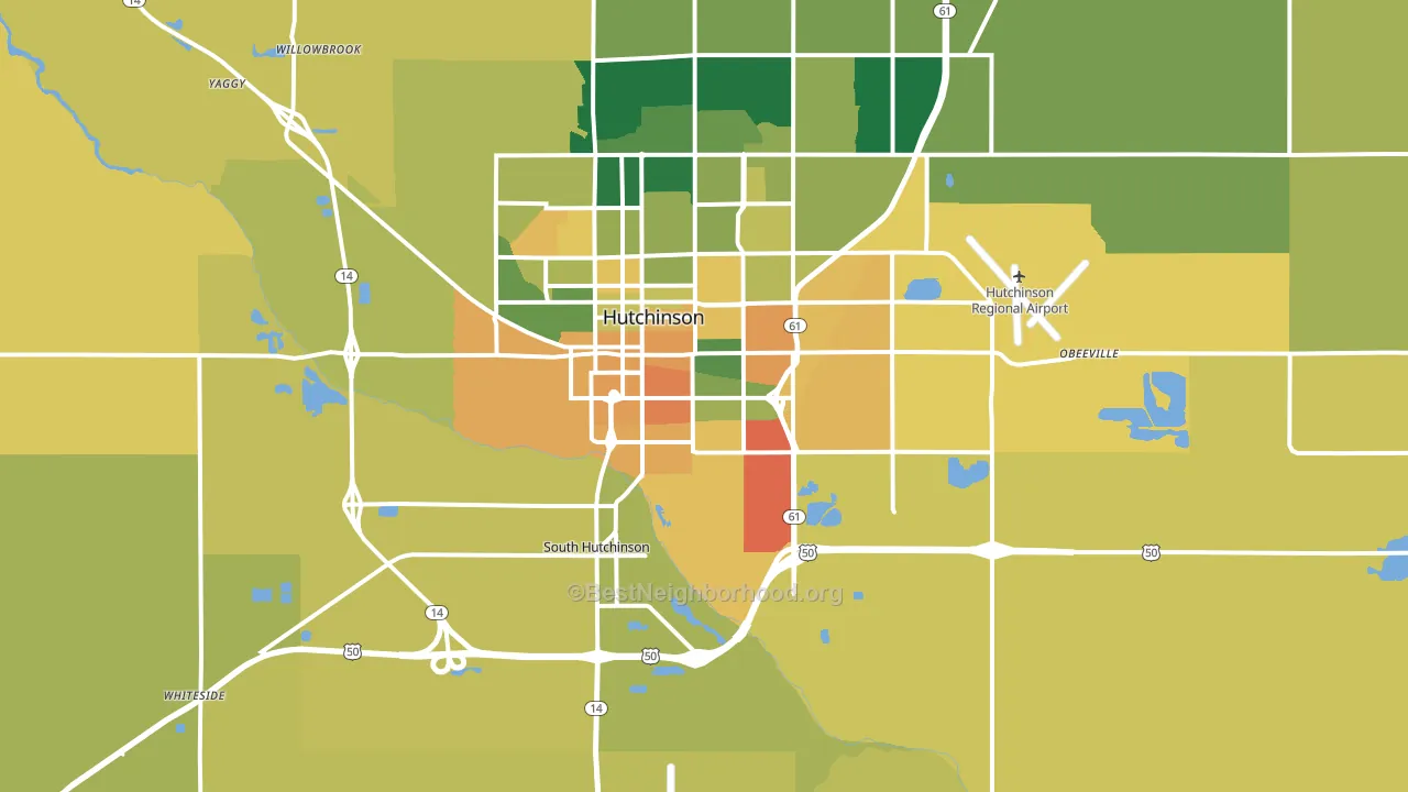 67501, KS block-group voter-turnout map