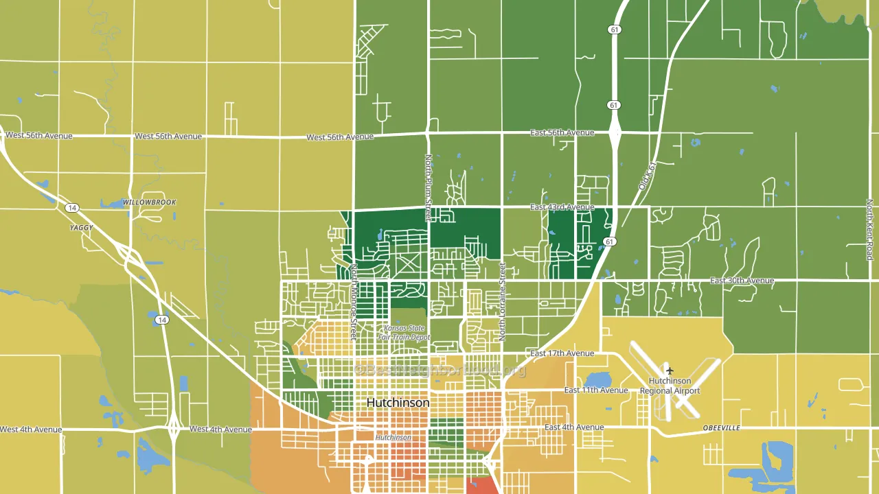 67502, KS block-group voter-turnout map