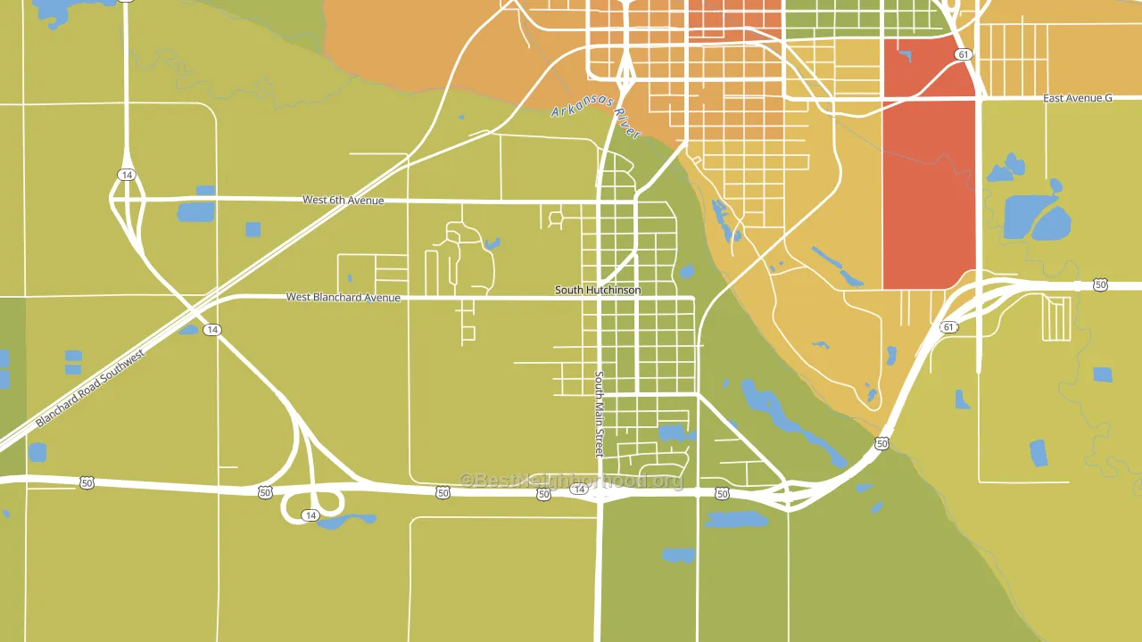 67505, KS block-group voter-turnout map