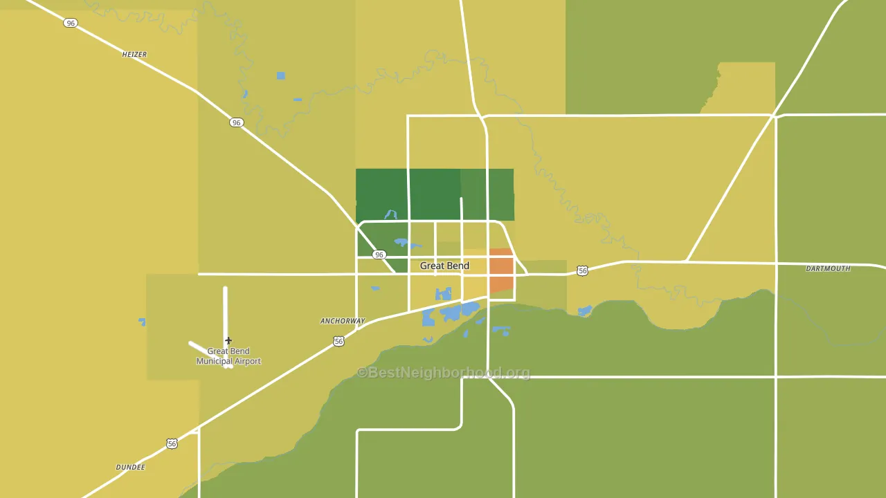 67530, KS block-group voter-turnout map