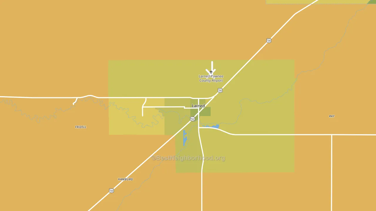 67550, KS block-group voter-turnout map