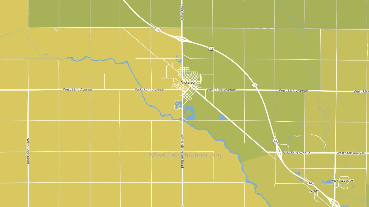 67561, KS block-group voter-turnout map