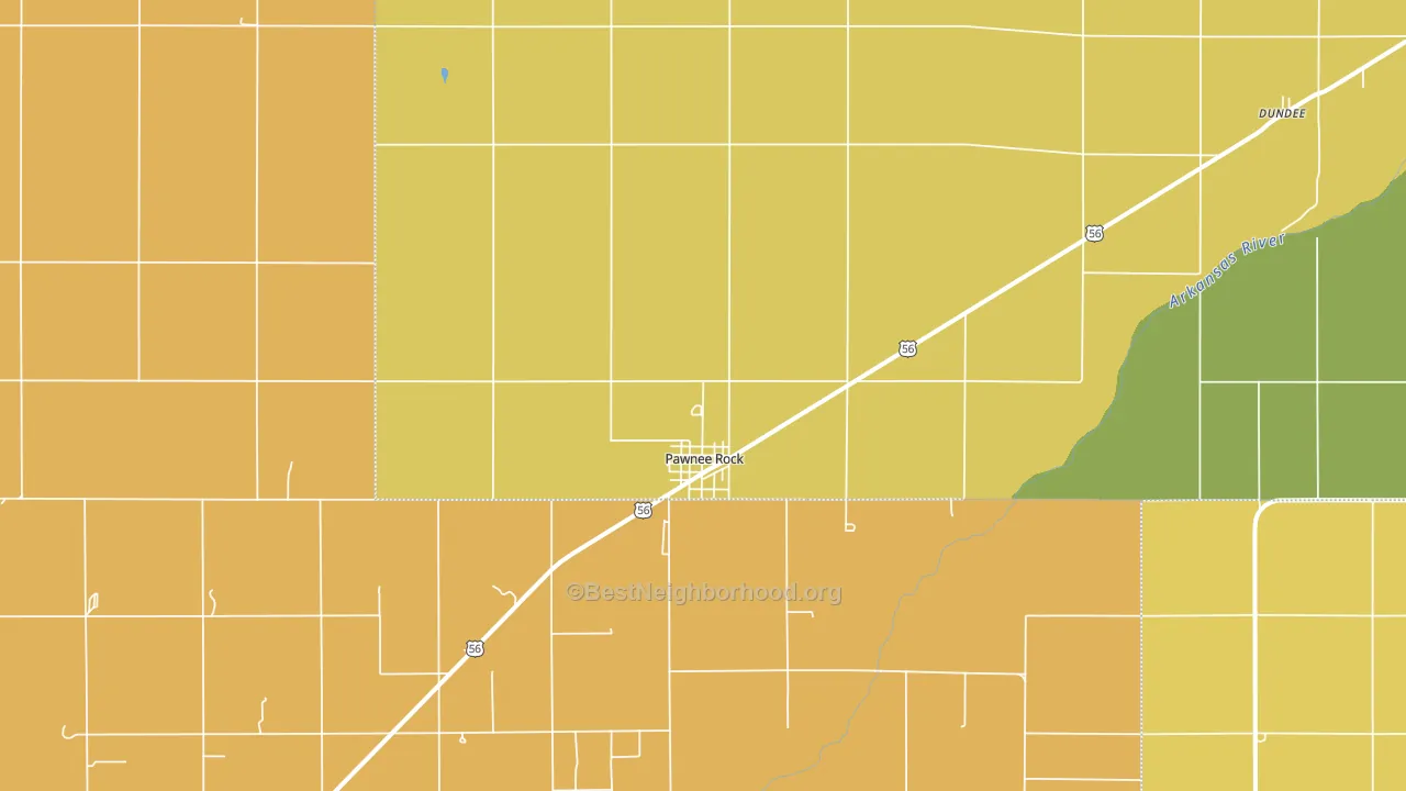 67567, KS block-group voter-turnout map