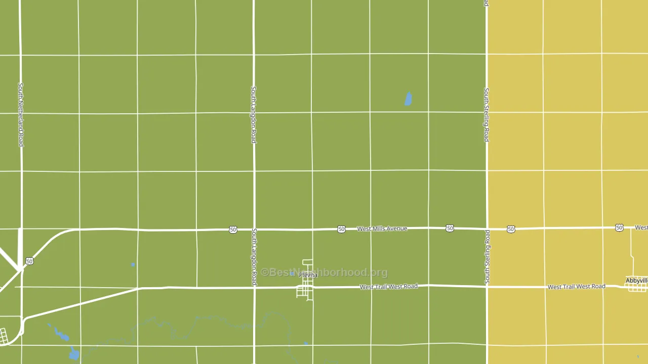 67568, KS block-group voter-turnout map