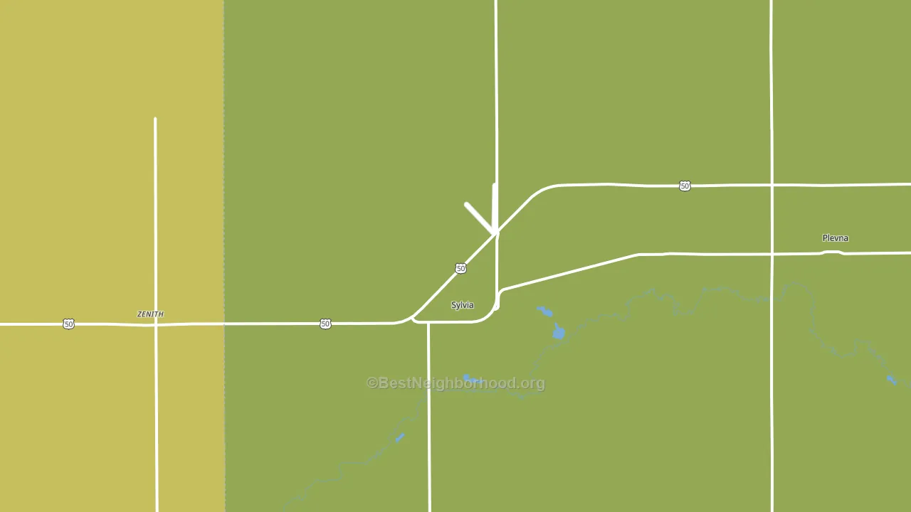 67581, KS block-group voter-turnout map