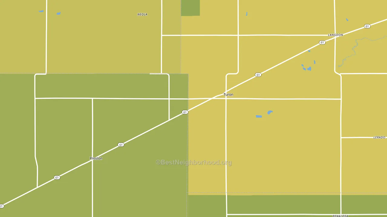 67583, KS block-group voter-turnout map