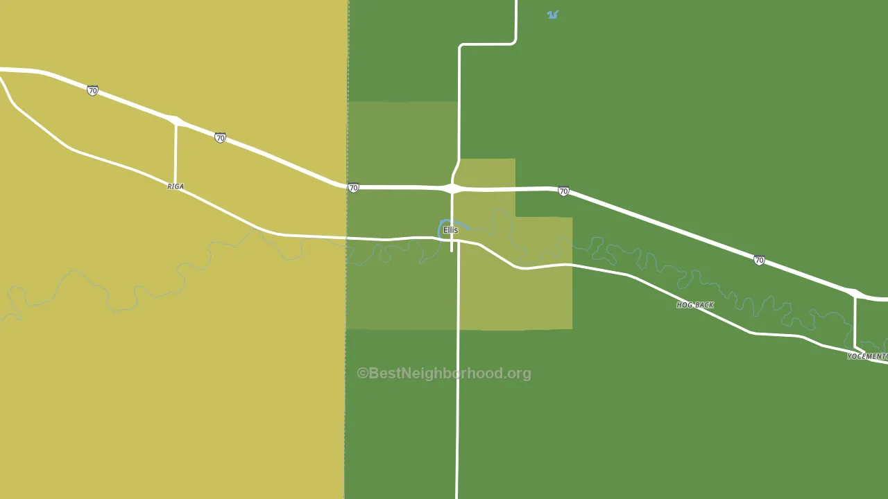 67637, KS block-group voter-turnout map