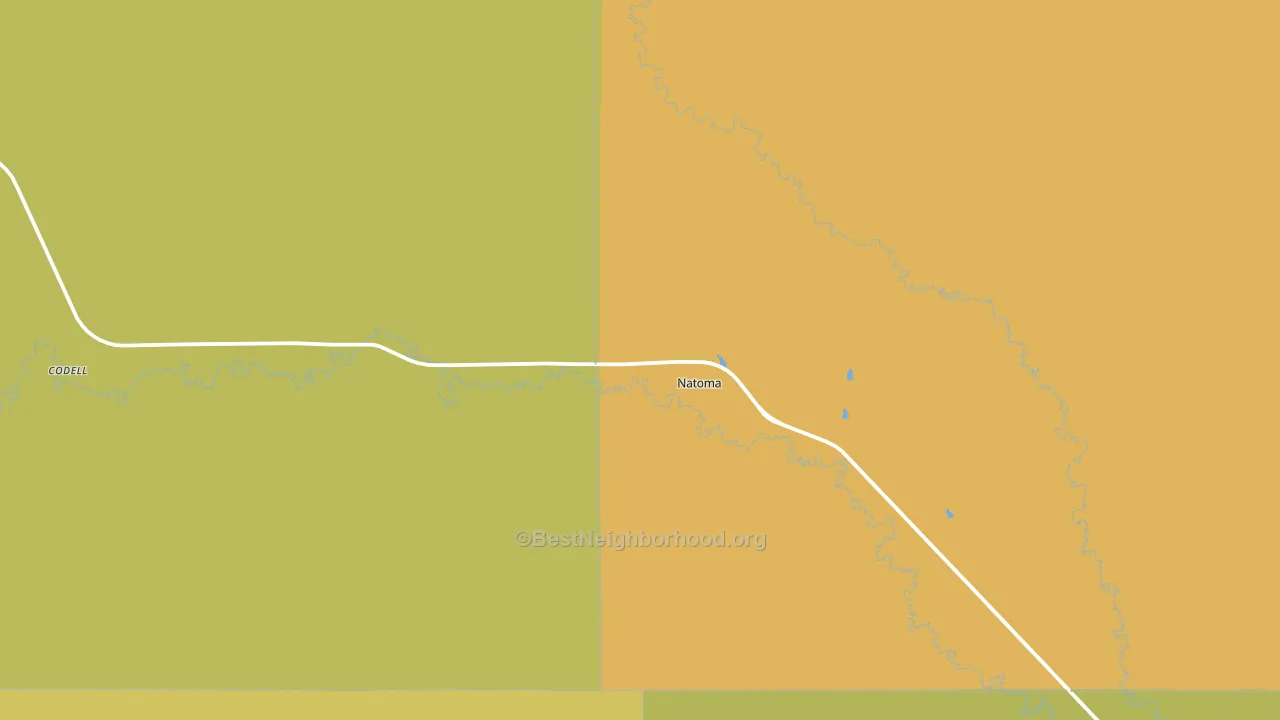 67651, KS block-group voter-turnout map