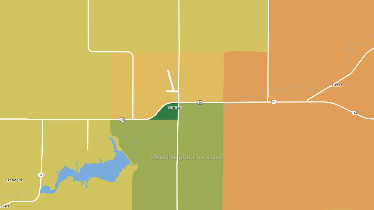 67654, KS block-group voter-turnout map