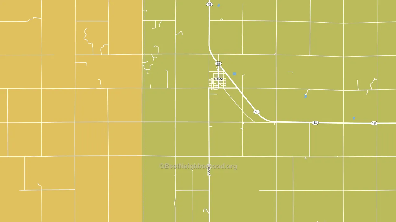 67657, KS block-group voter-turnout map