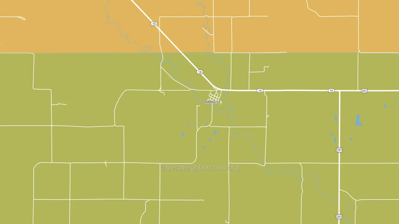 67658, KS block-group voter-turnout map