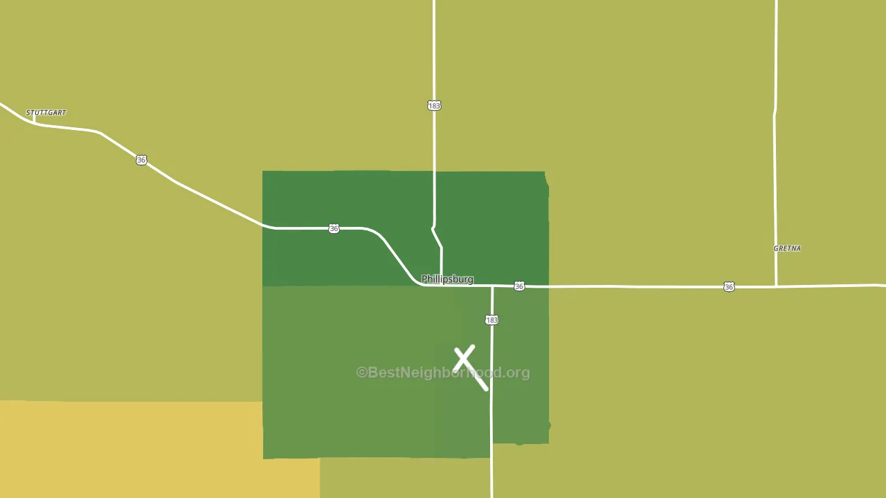 67661, KS block-group voter-turnout map