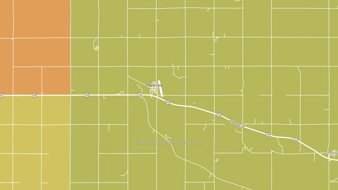 67664, KS block-group voter-turnout map