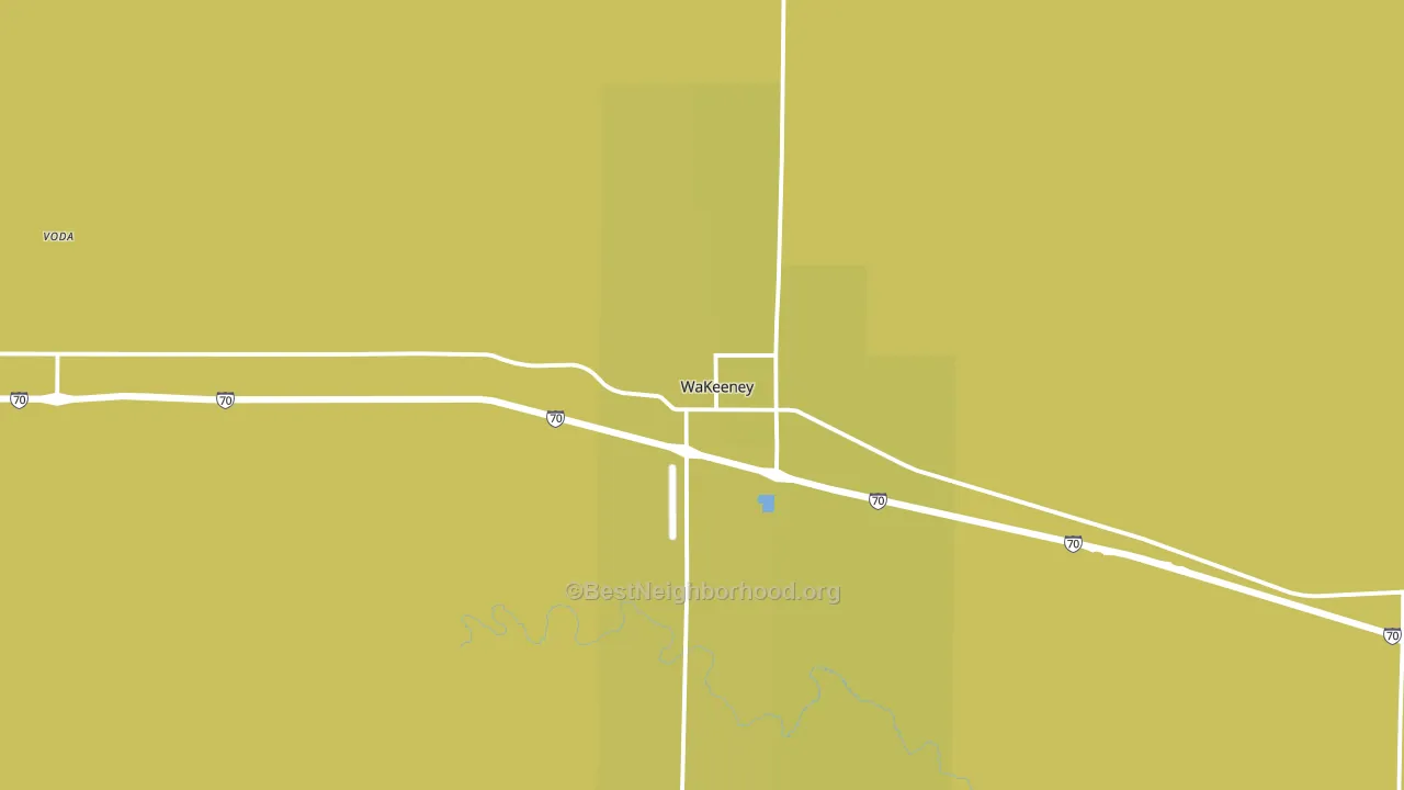 67672, KS block-group voter-turnout map