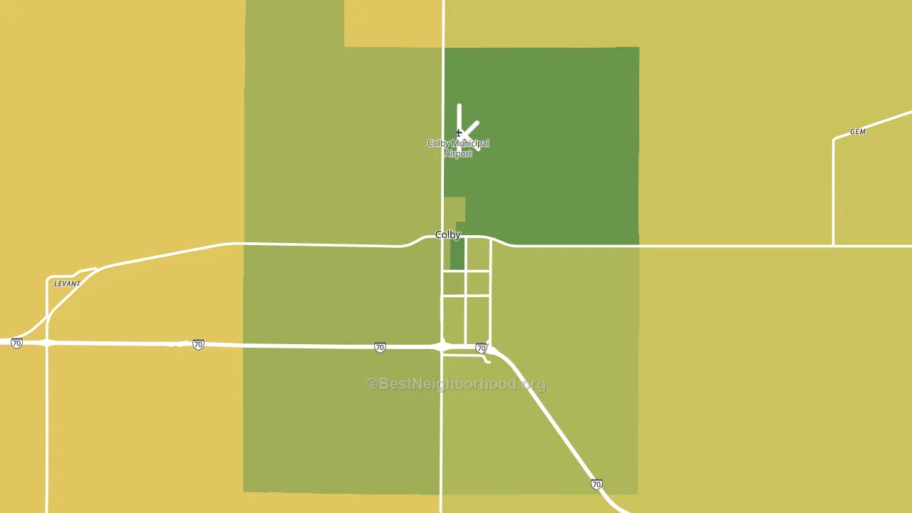 67701, KS block-group voter-turnout map
