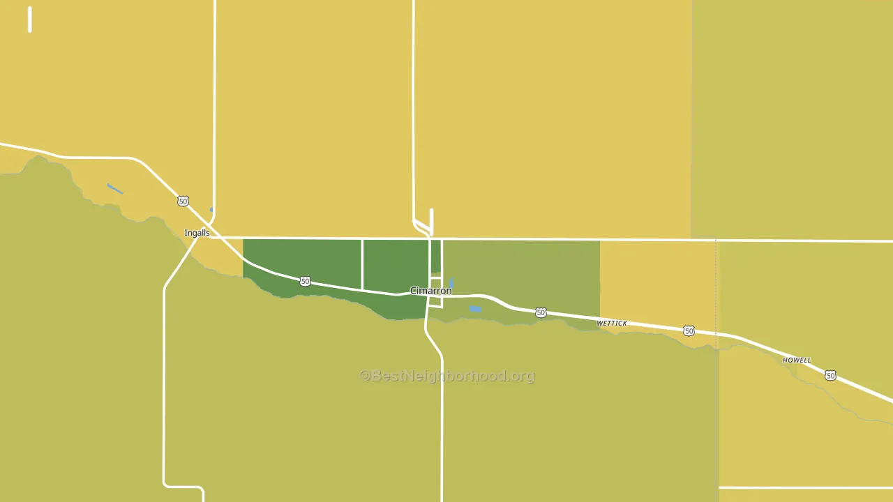 67835, KS block-group voter-turnout map