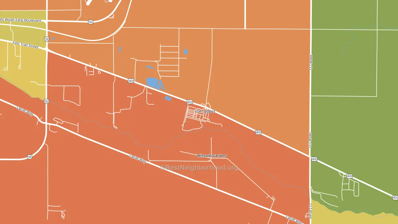 67843, KS block-group voter-turnout map