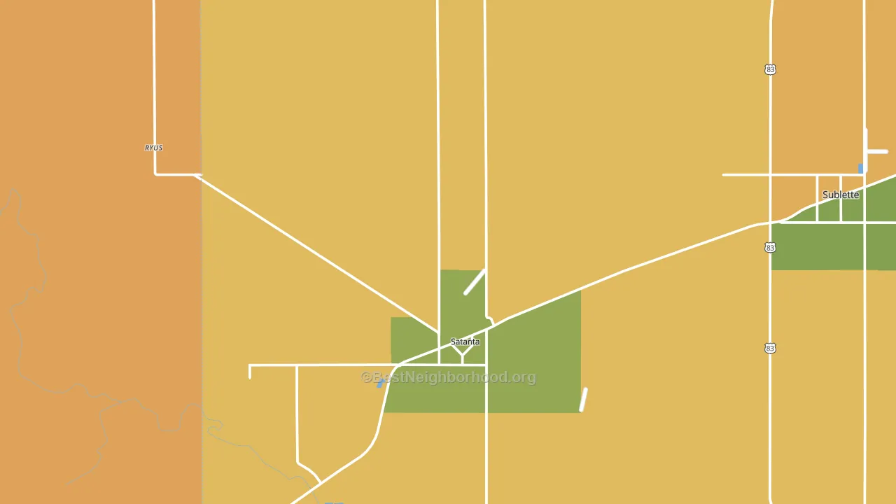 67870, KS block-group voter-turnout map