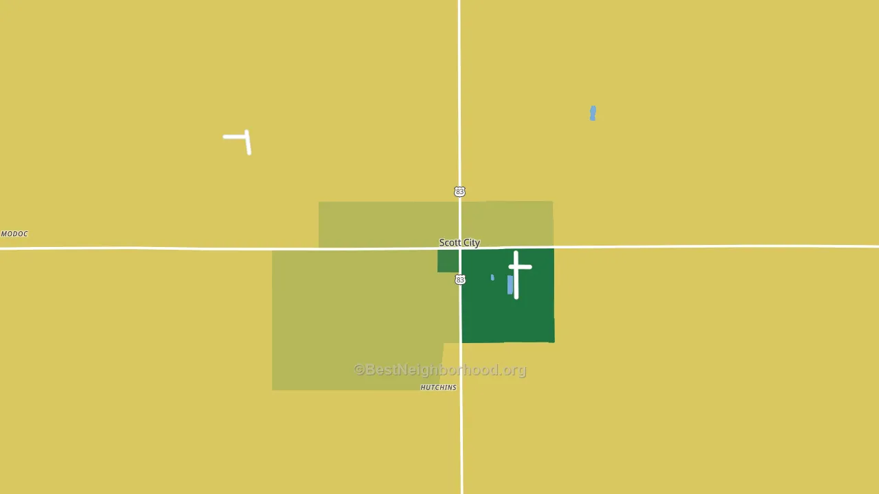 67871, KS block-group voter-turnout map