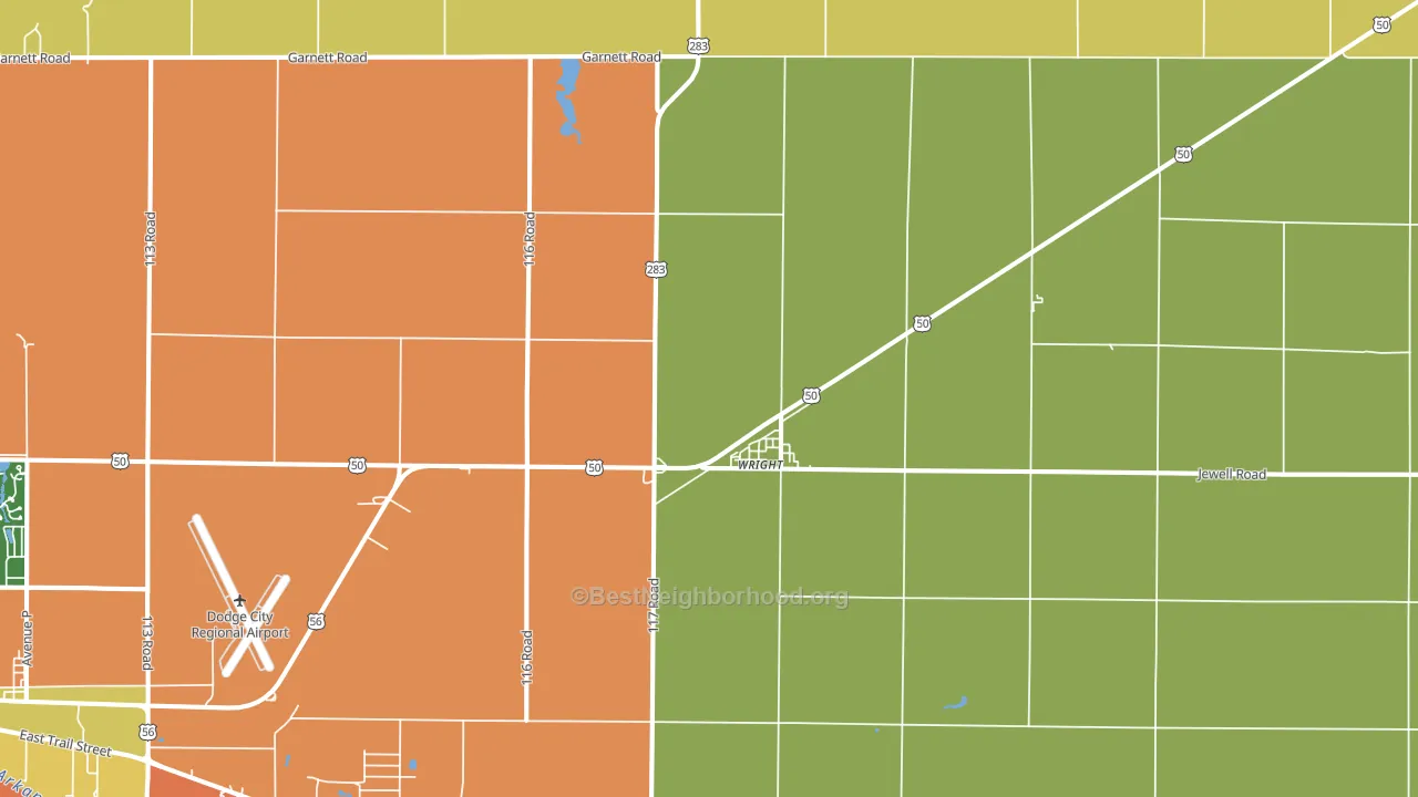 67882, KS block-group voter-turnout map