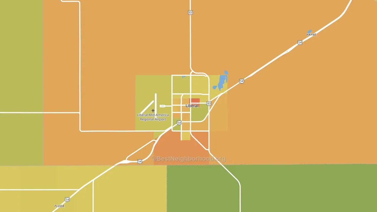 67901, KS block-group voter-turnout map