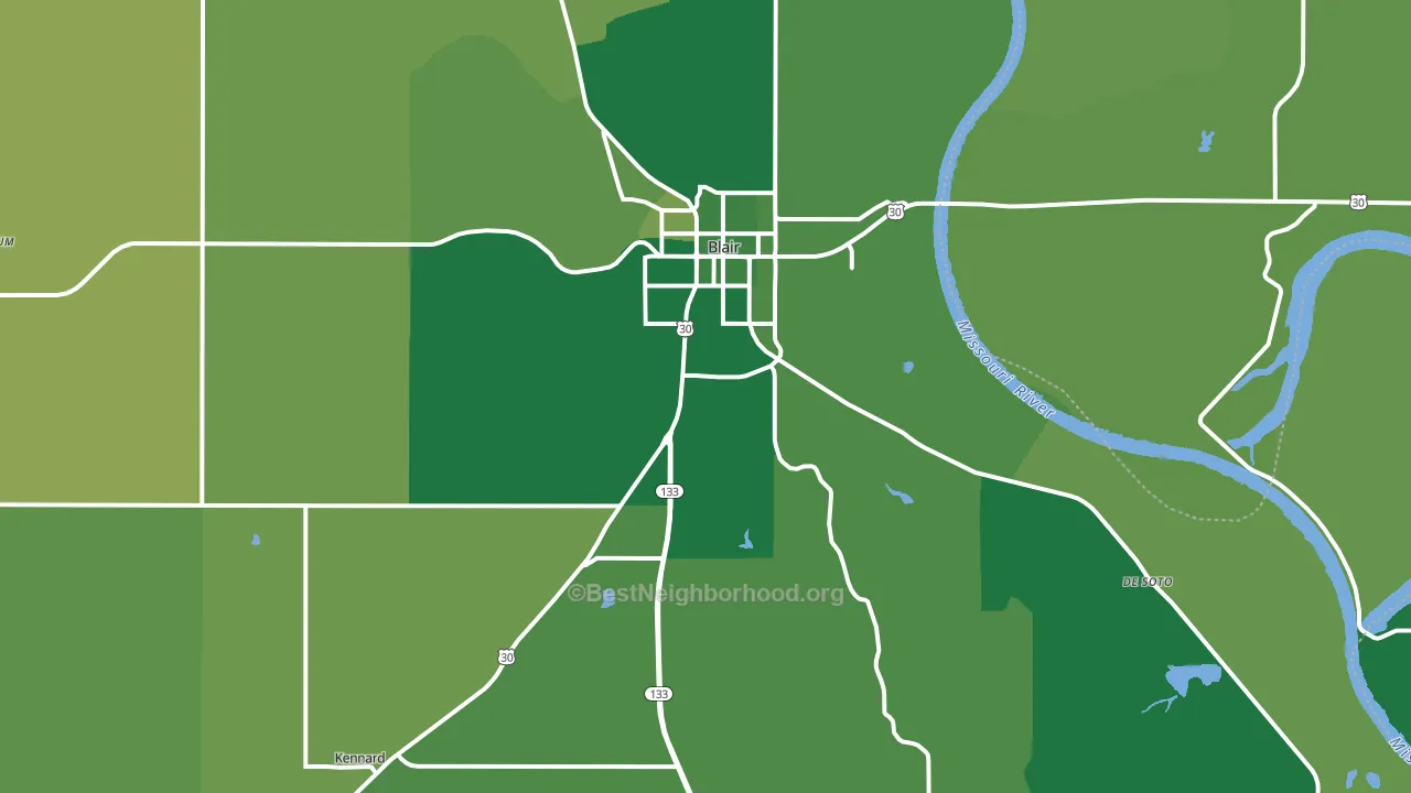 68008, NE block-group voter-turnout map