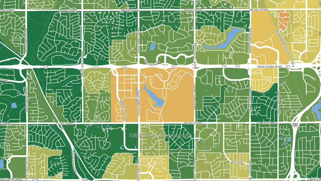 68010, NE block-group voter-turnout map