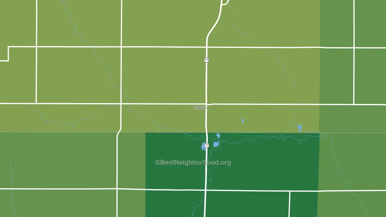 68017, NE block-group voter-turnout map