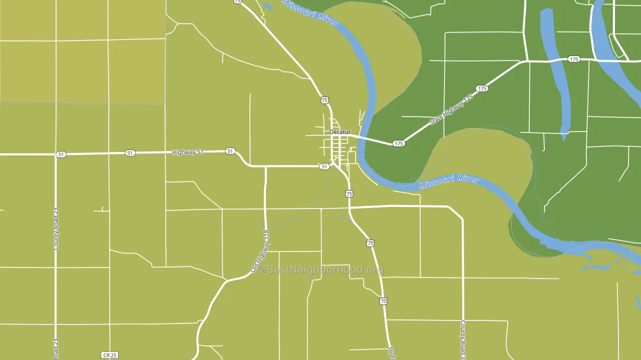 68020, NE block-group voter-turnout map