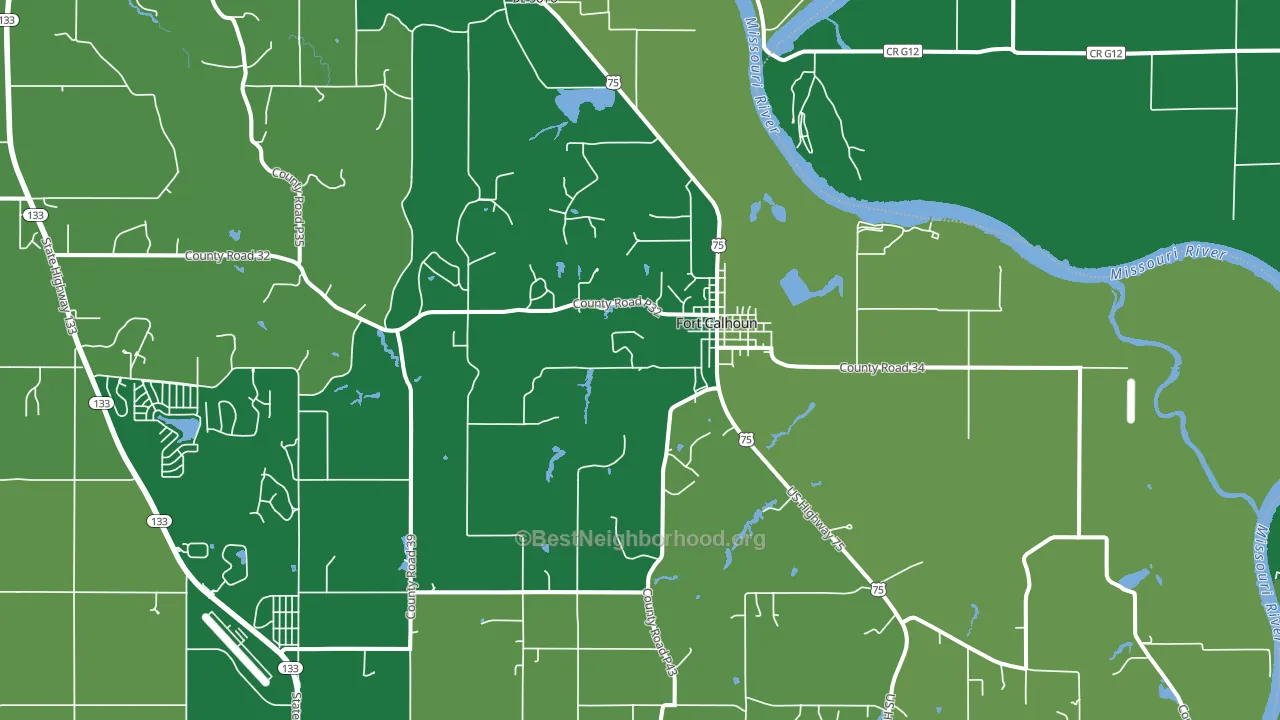 68023, NE block-group voter-turnout map