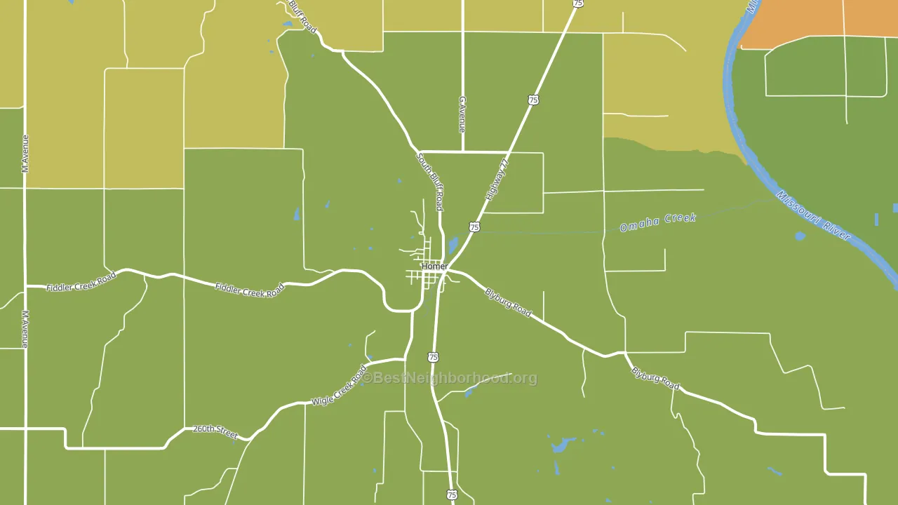 68030, NE block-group voter-turnout map