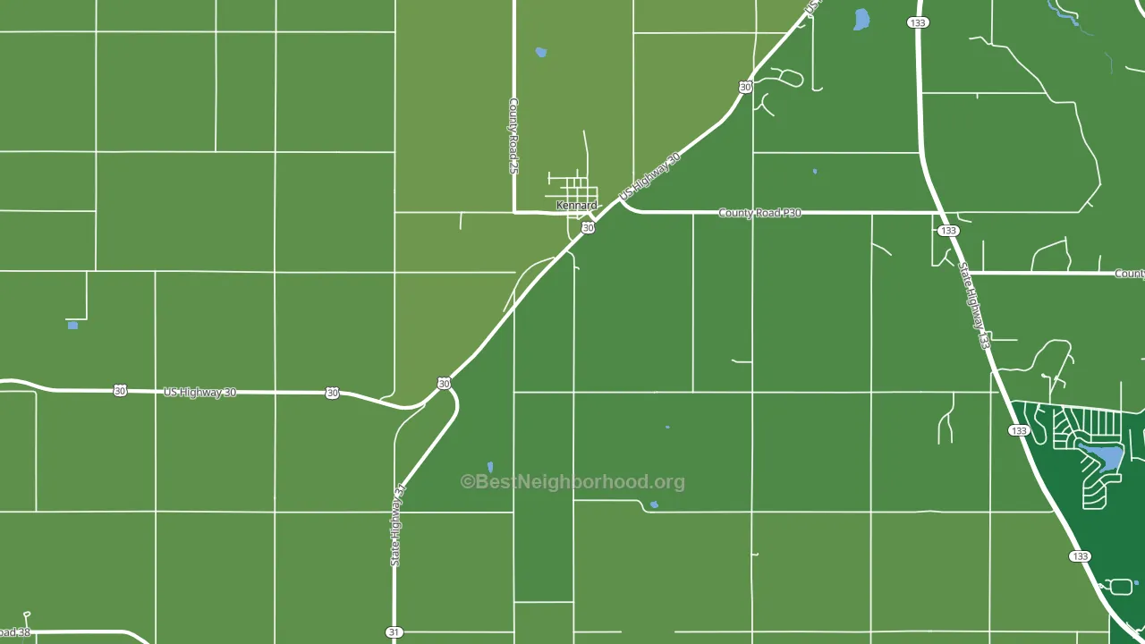 68034, NE block-group voter-turnout map