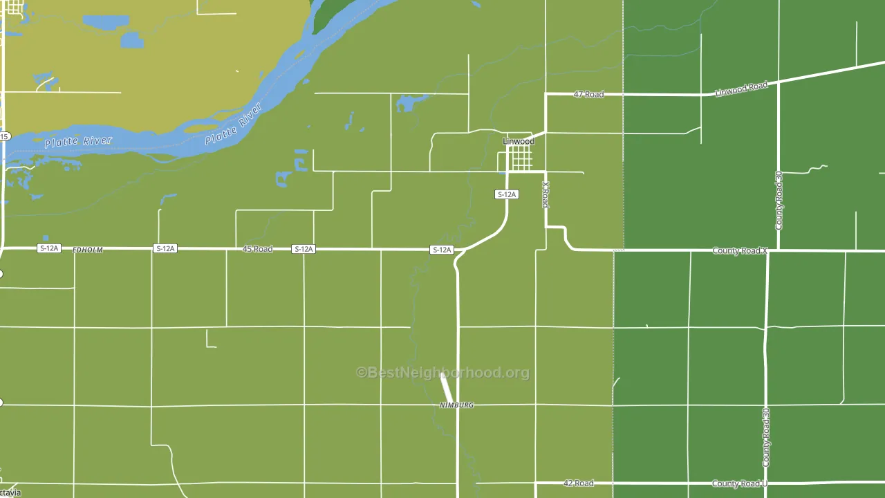 68036, NE block-group voter-turnout map