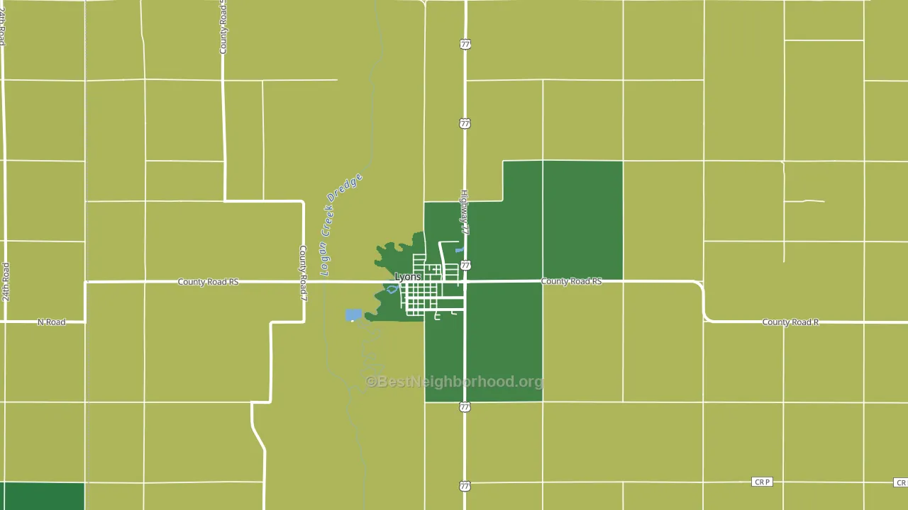 68038, NE block-group voter-turnout map