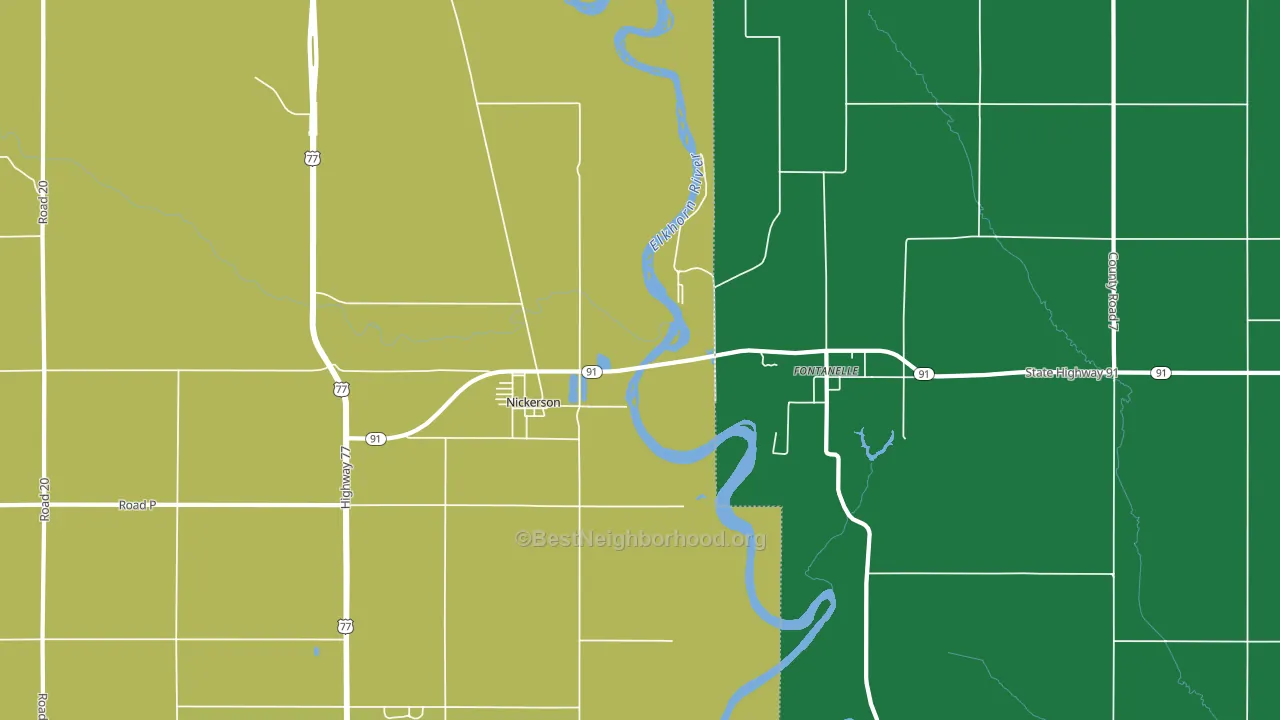 68044, NE block-group voter-turnout map