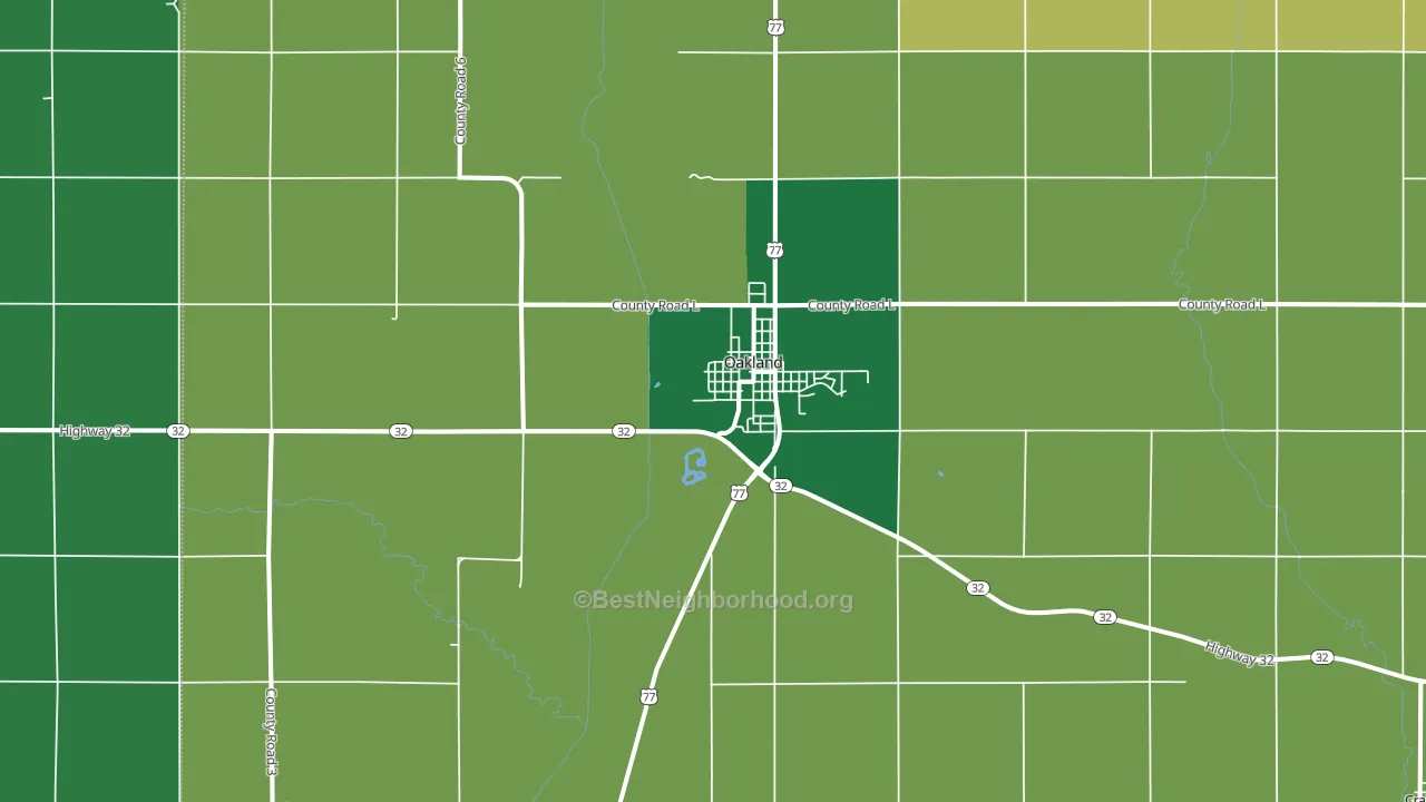 68045, NE block-group voter-turnout map