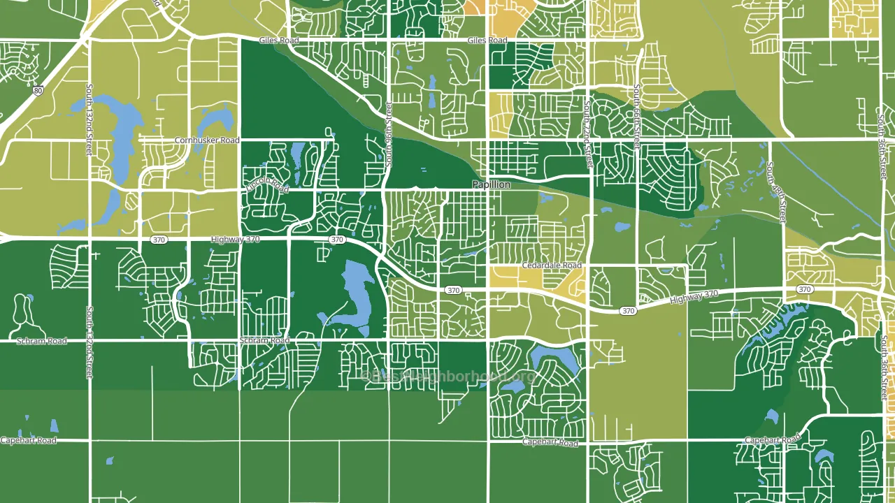 68046, NE block-group voter-turnout map