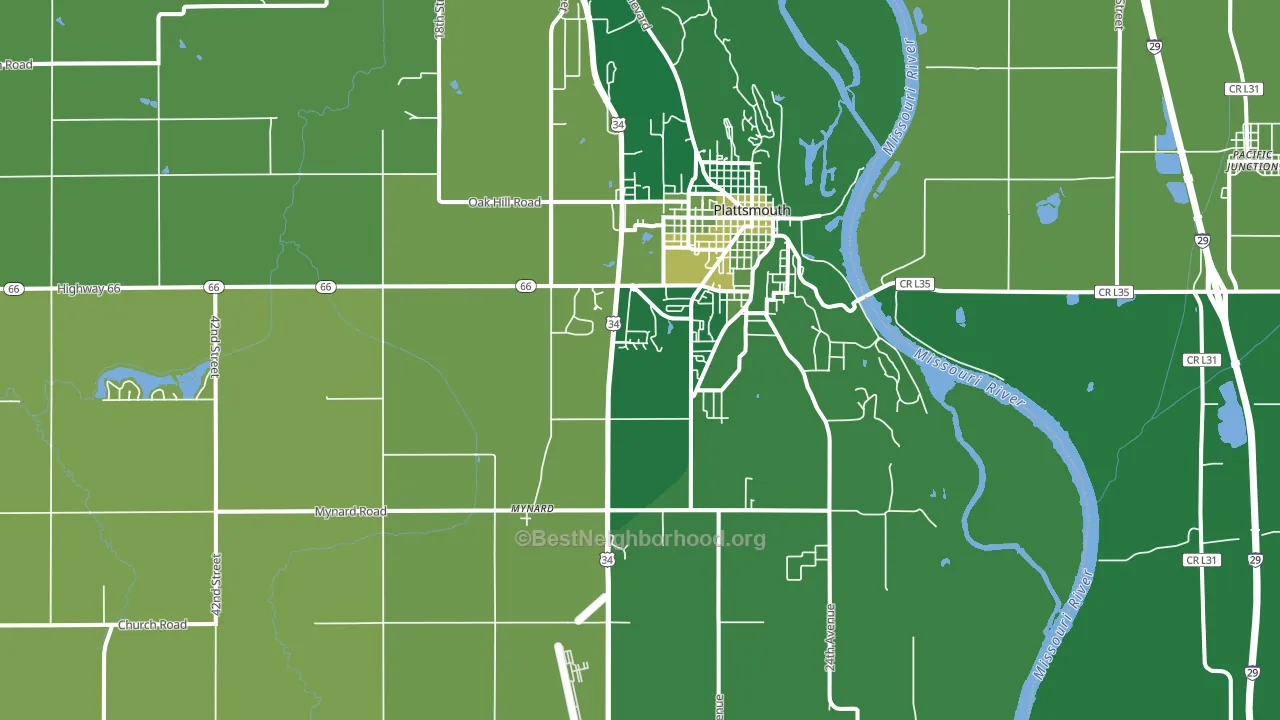 68048, NE block-group voter-turnout map