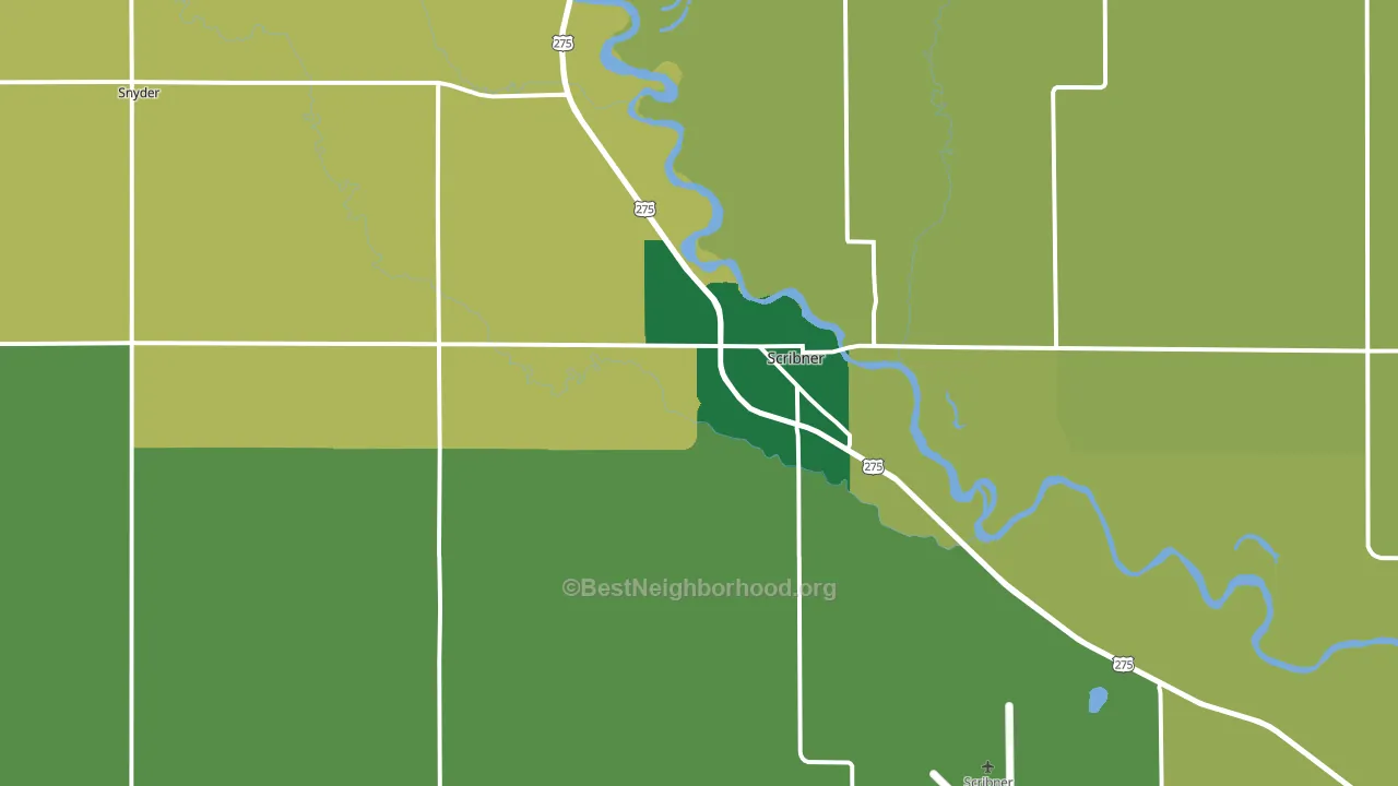 68057, NE block-group voter-turnout map