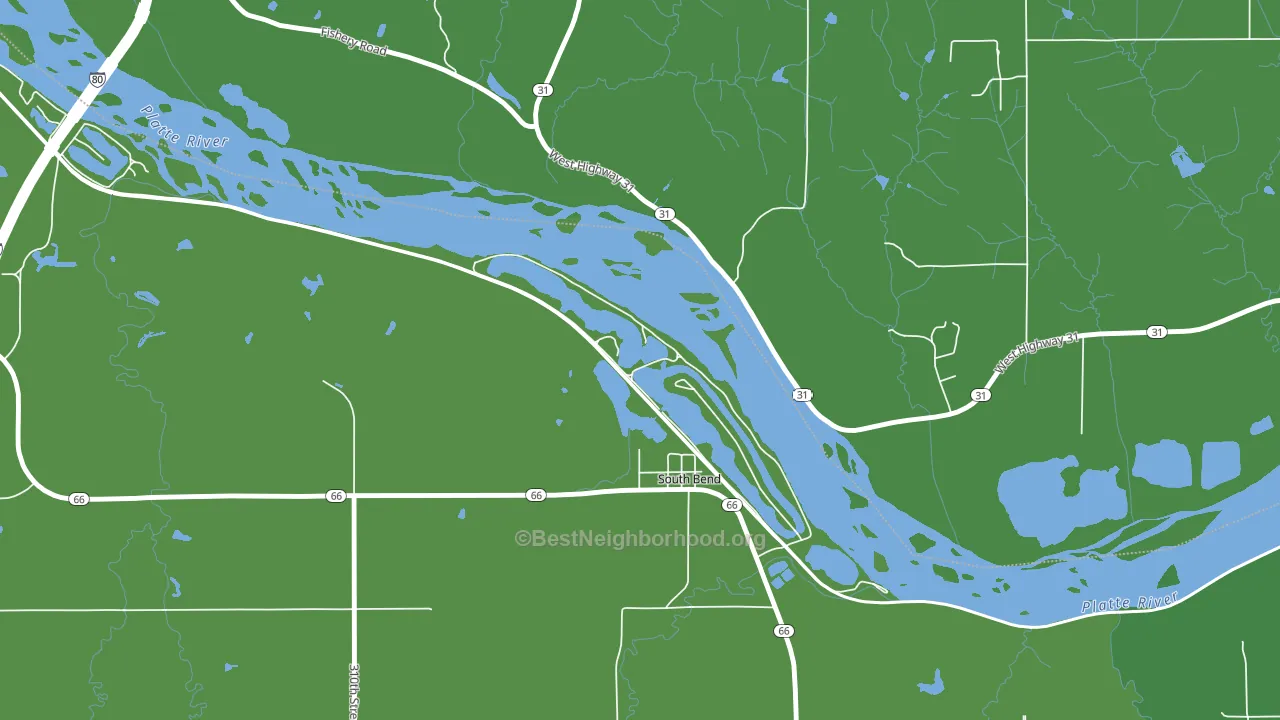 68058, NE block-group voter-turnout map