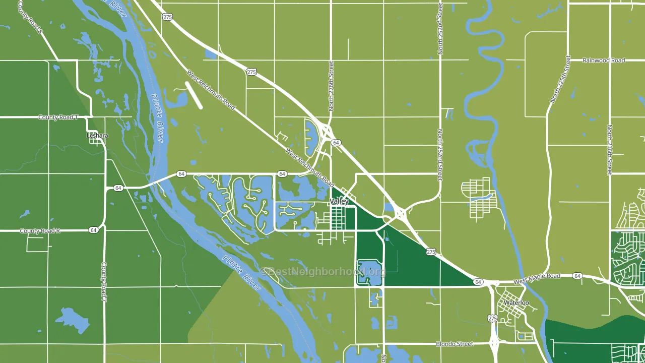 68064, NE block-group voter-turnout map