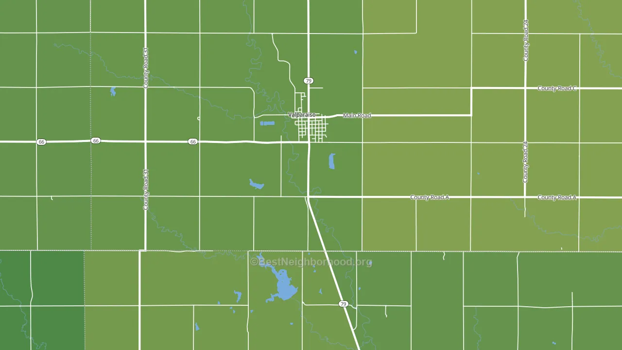 68065, NE block-group voter-turnout map