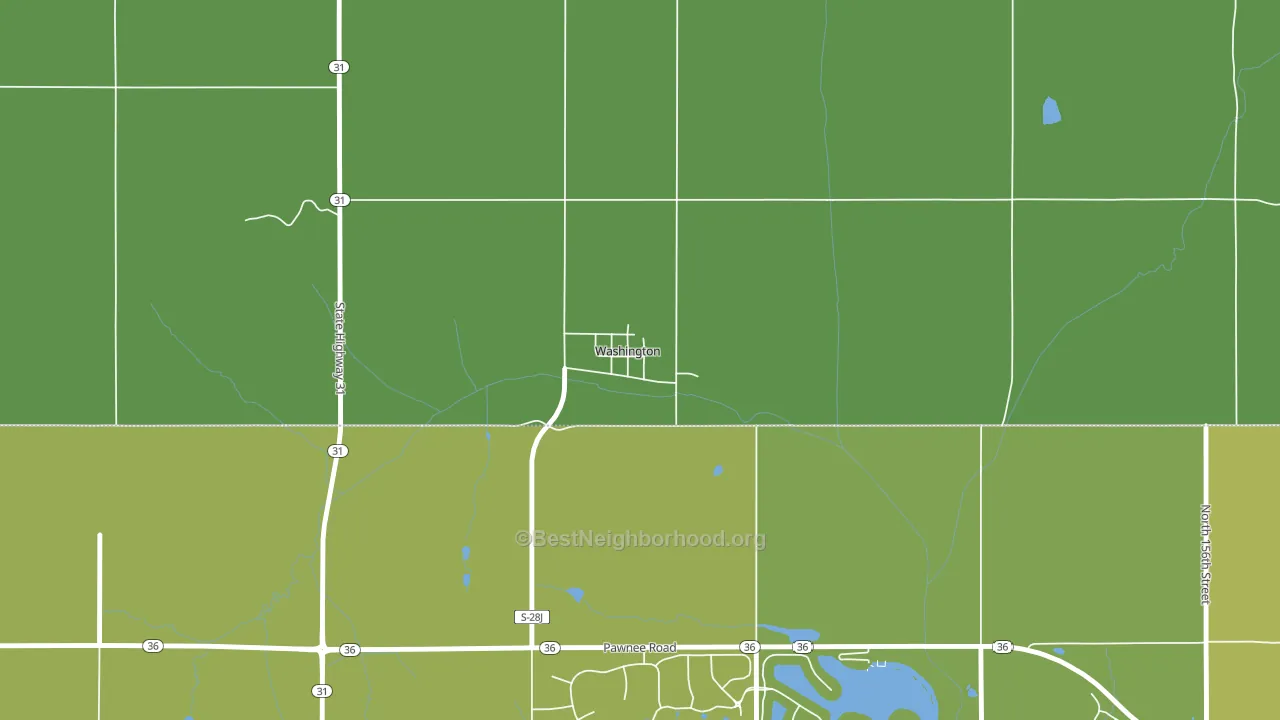 68068, NE block-group voter-turnout map