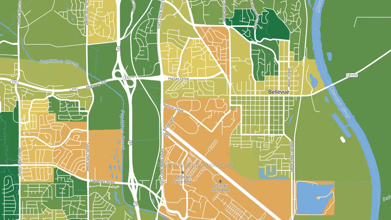 68113, NE block-group voter-turnout map