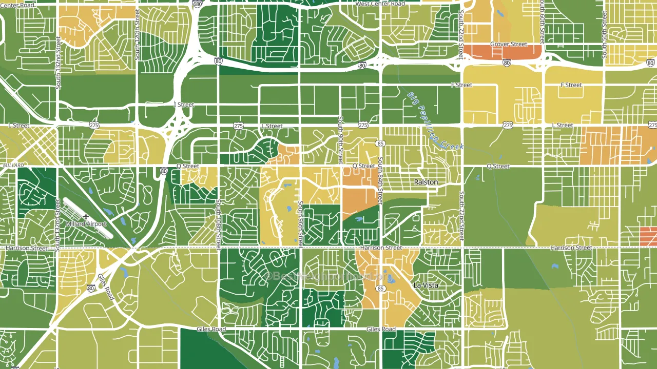 68127, NE block-group voter-turnout map