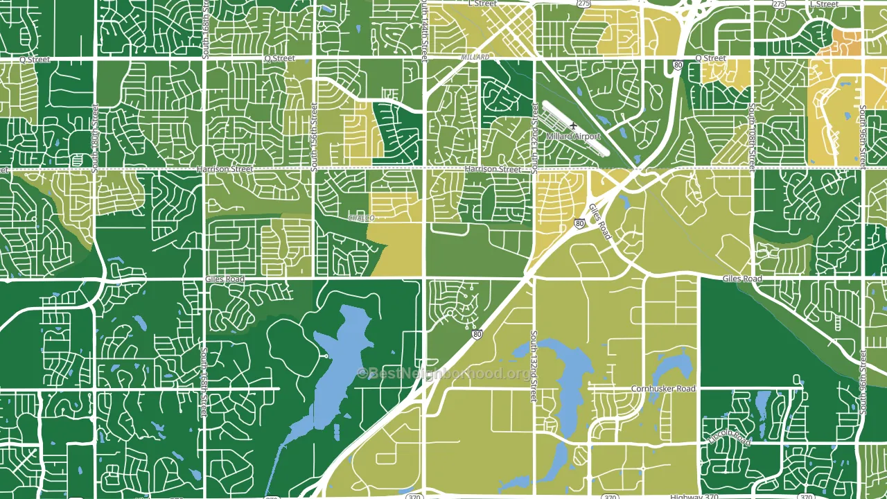 68138, NE block-group voter-turnout map