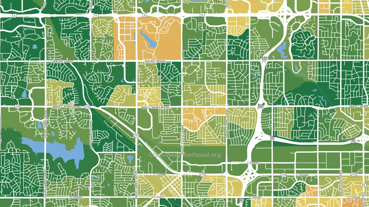 68144, NE block-group voter-turnout map
