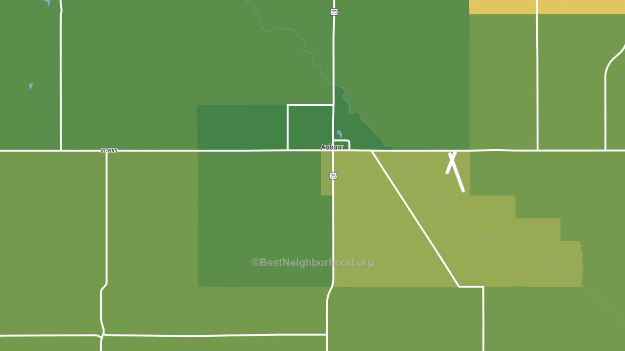 68305, NE block-group voter-turnout map