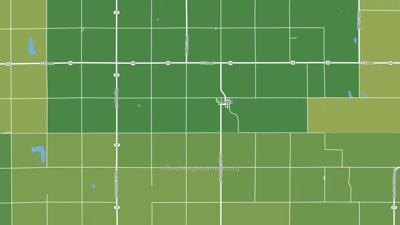68307, NE block-group voter-turnout map