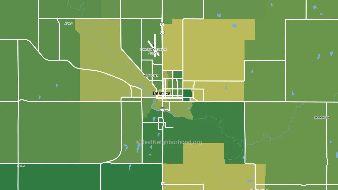 68310, NE block-group voter-turnout map